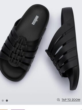 Melissa Possession Slides in Matte Black